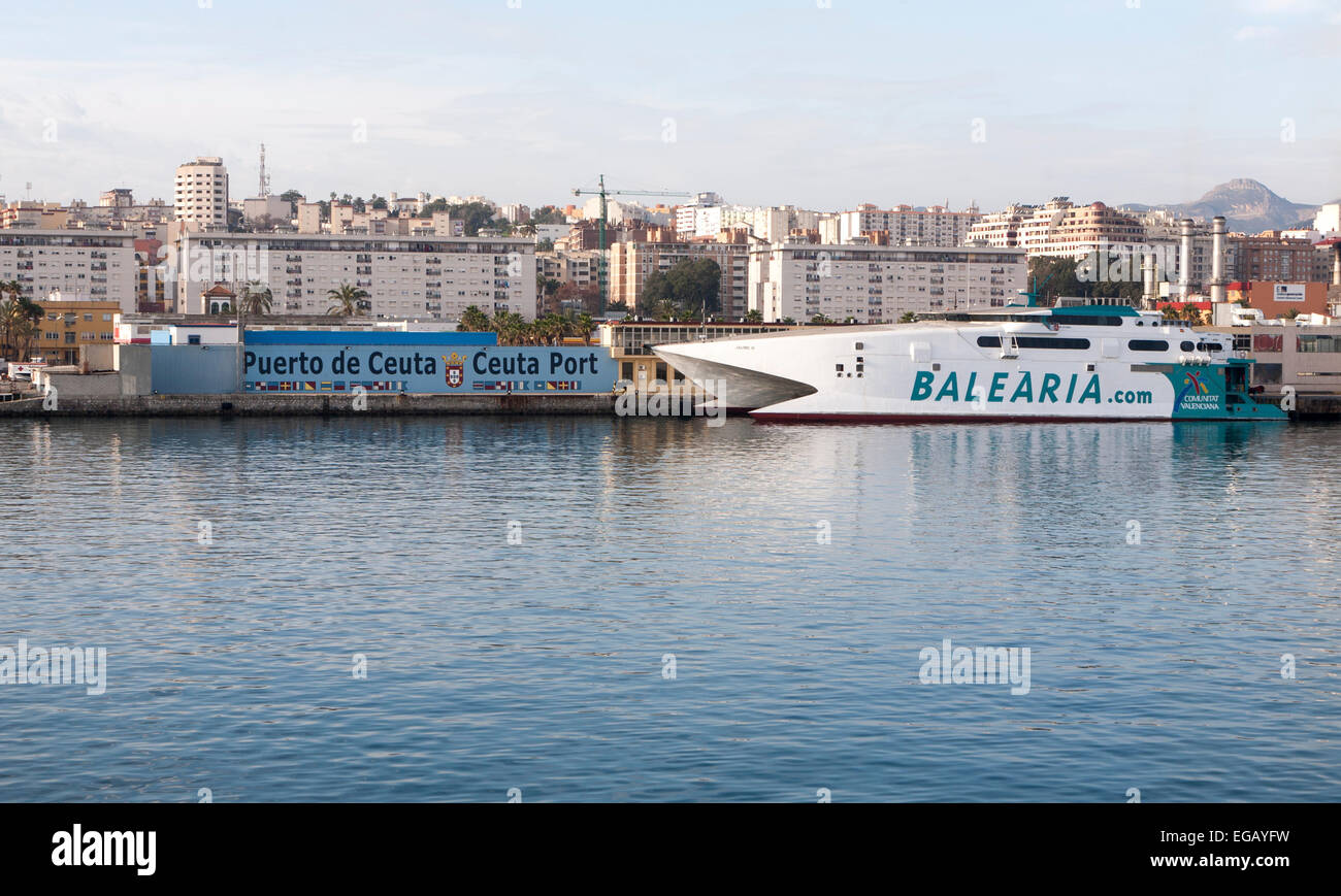Port of Ceuta, Spanish territory in north Africa, Spain Stock Photo - Alamy