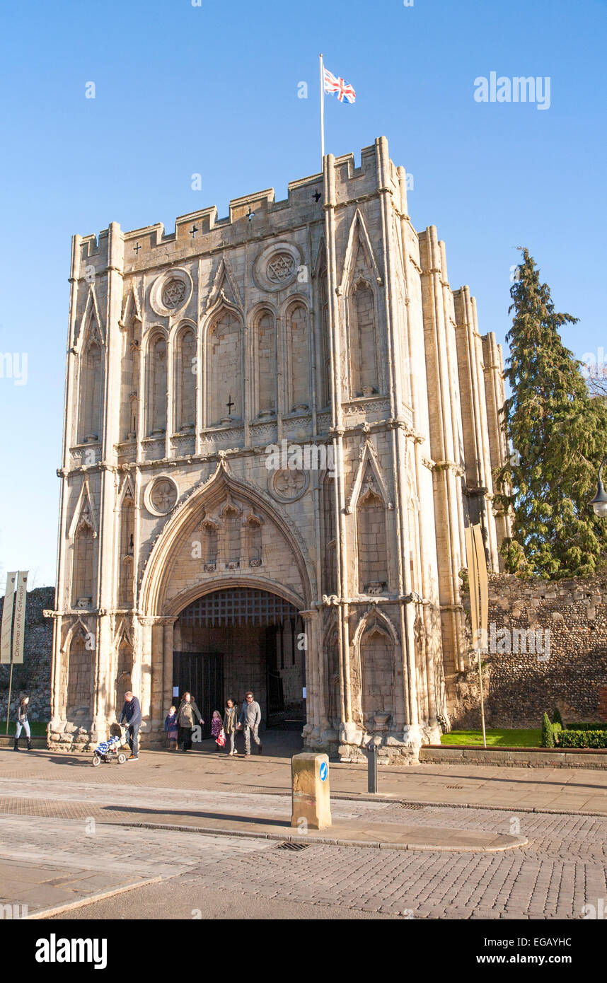 Abbey gate fourteenth century norman gatehouse hires stock photography