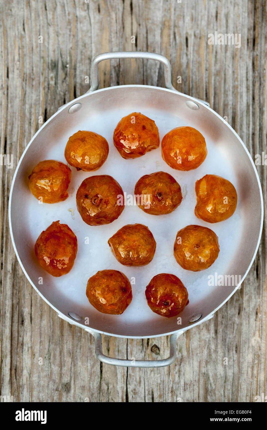 Preserved Candied Kumquat Orange Fruit - a Speciality of Hoi An Stock Photo
