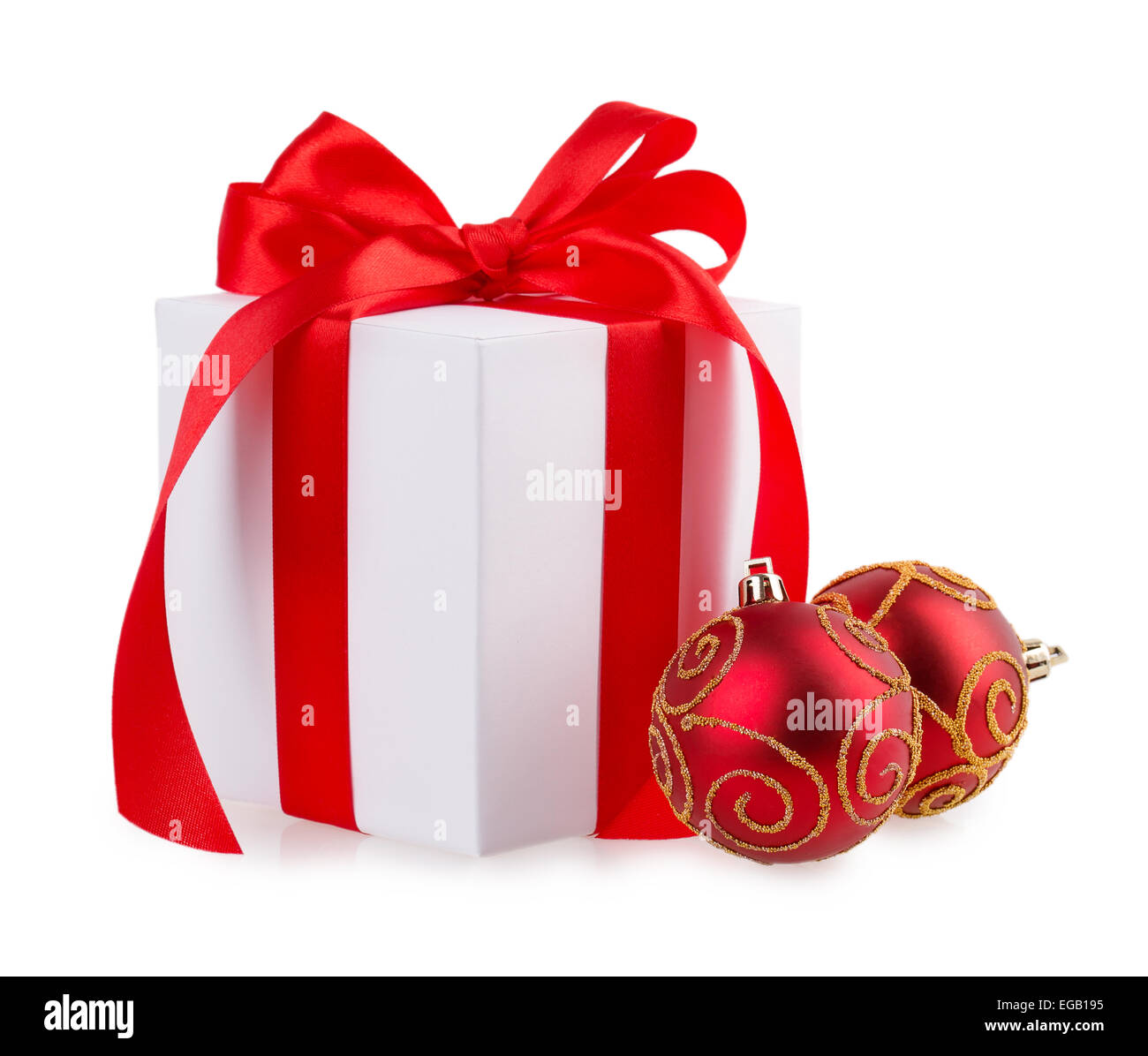 box ribbon bow isolated on white background Stock Photo - Alamy
