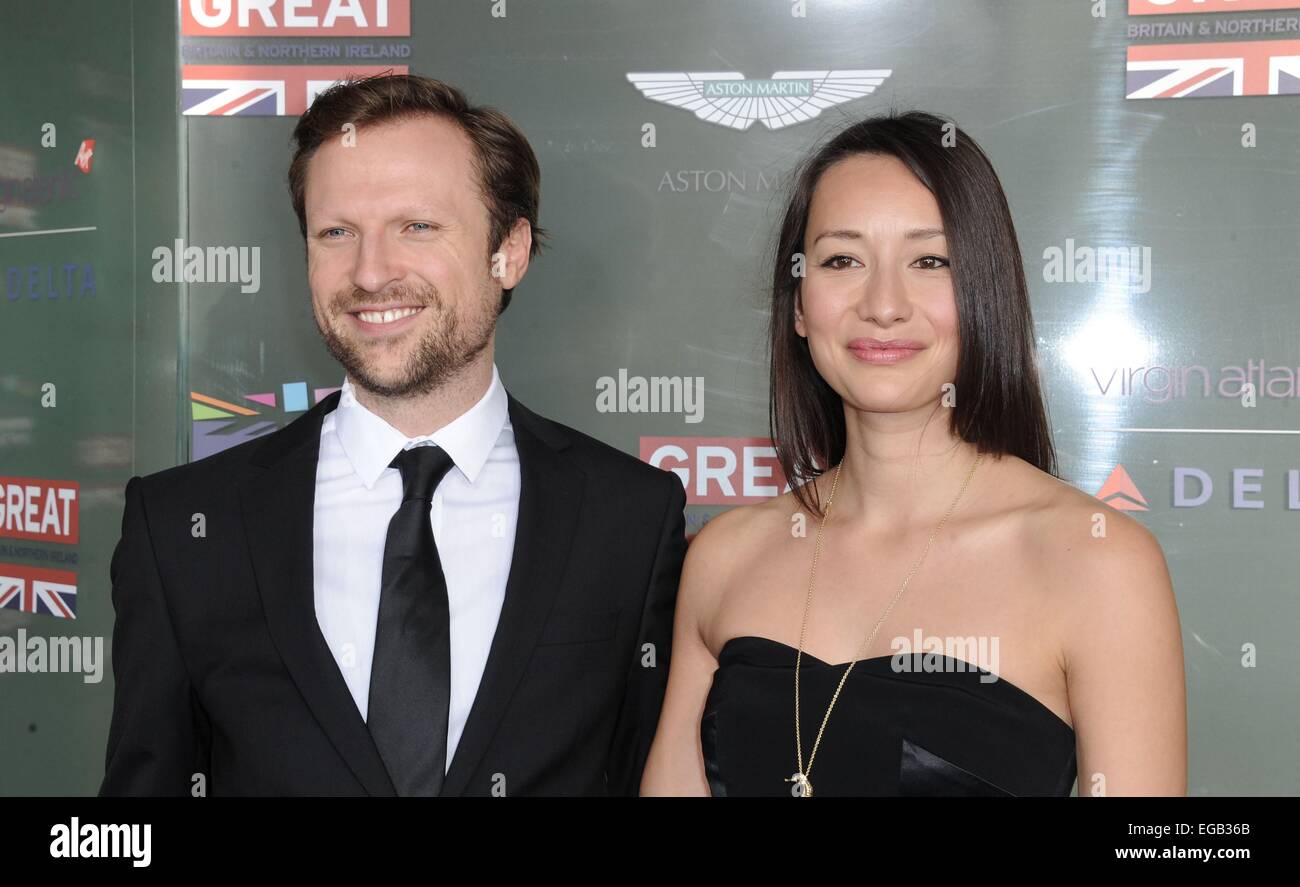 West Hollywood, CA. 20th Feb, 2015. Orlando Von Einsiedel, Joanna Natasegara at arrivals for The GREAT British Film Reception, The London West Hollywood, West Hollywood, CA February 20, 2015. Credit:  Dee Cercone/Everett Collection/Alamy Live News Stock Photo