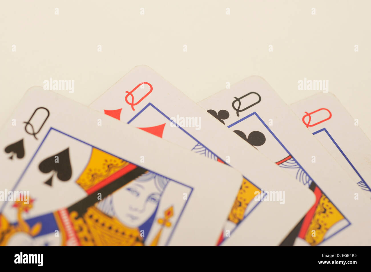 Playing Cards Queens Stock Photo Alamy