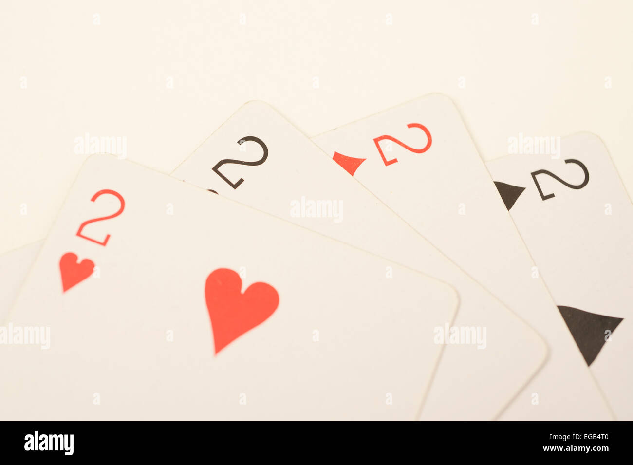 Playing Cards Two's Stock Photo - Alamy