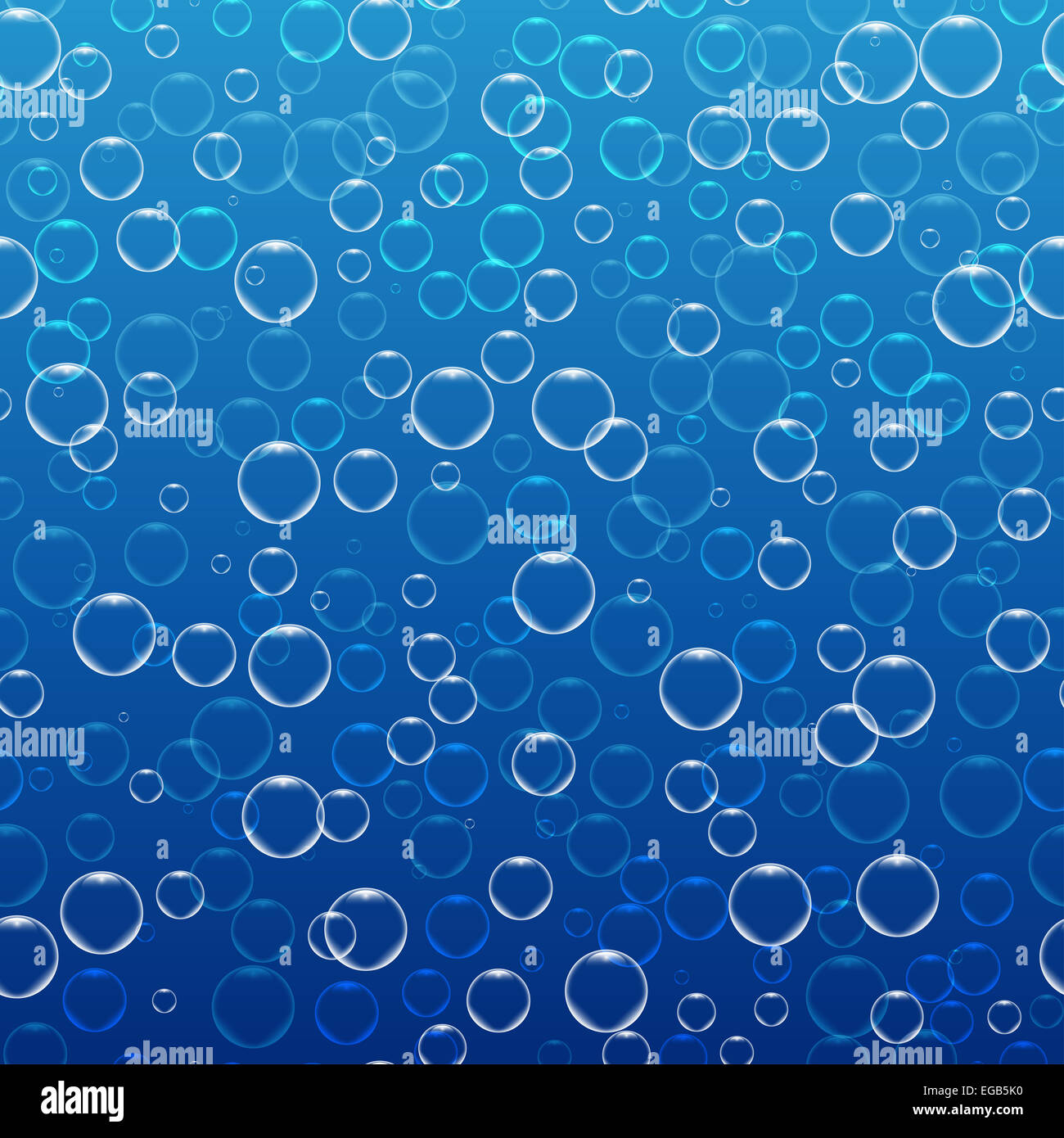 Seamless pattern of transparent bubbles on a blue background Stock ...