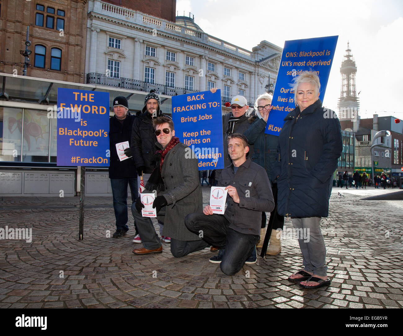 Lancashire For Shale members at Blackpool, Lancashire, UK. 21st ...