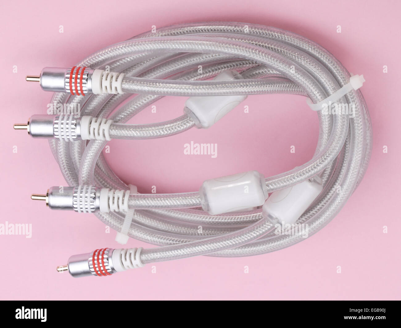 Interconnect Cable on Pink Background Stock Photo Alamy
