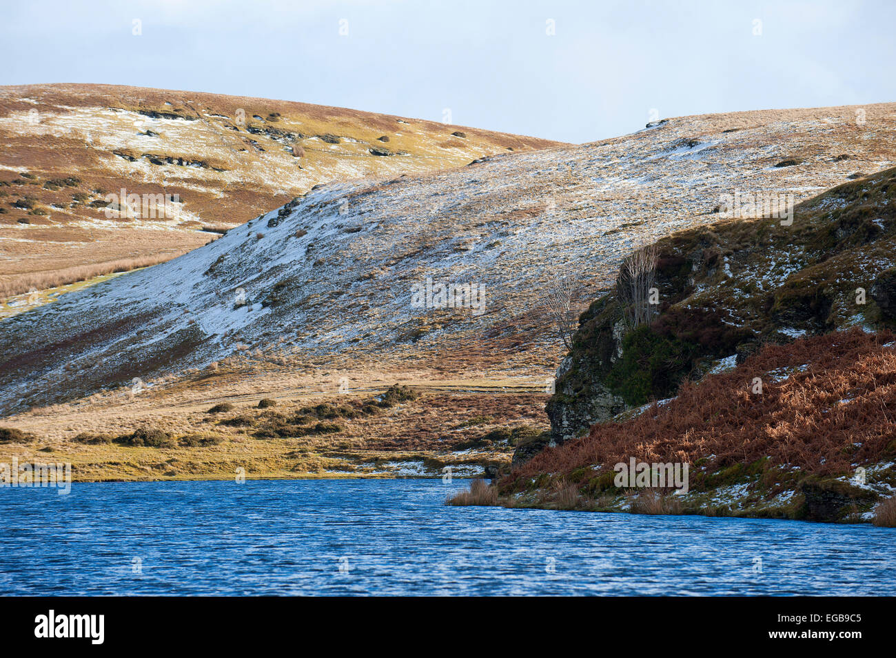 Mynydd Epynt, Powys, Wales, UK. 21st February, 2015. Landscape after a snow storm on the high moorland of the Mynydd Epynt 400 metres above sea level. Credit:  Graham M. Lawrence/Alamy Live News. Stock Photo