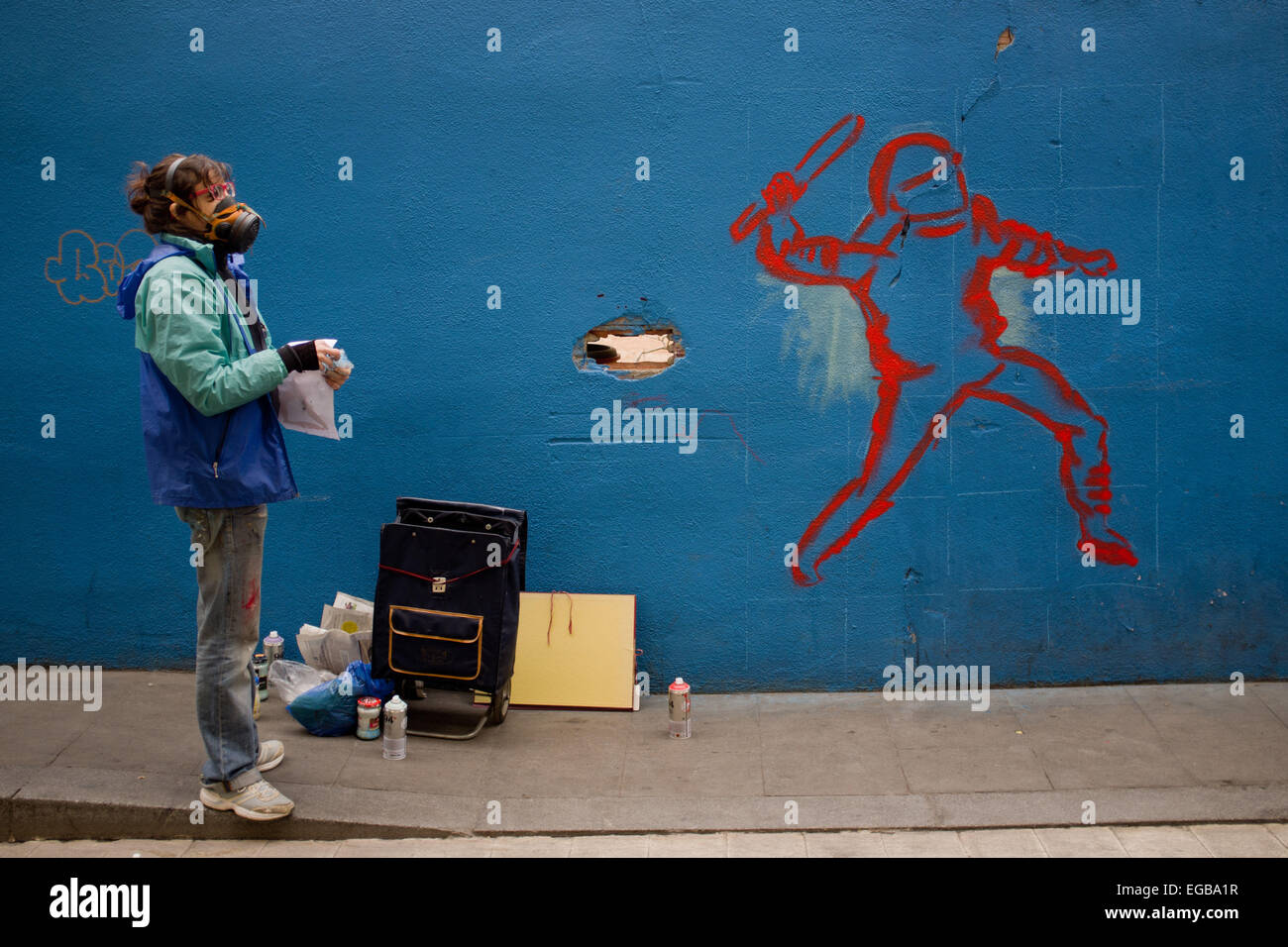 Barcelona, Catalonia, Spain. 21st Feb, 2015. In the streets of El Raval ...
