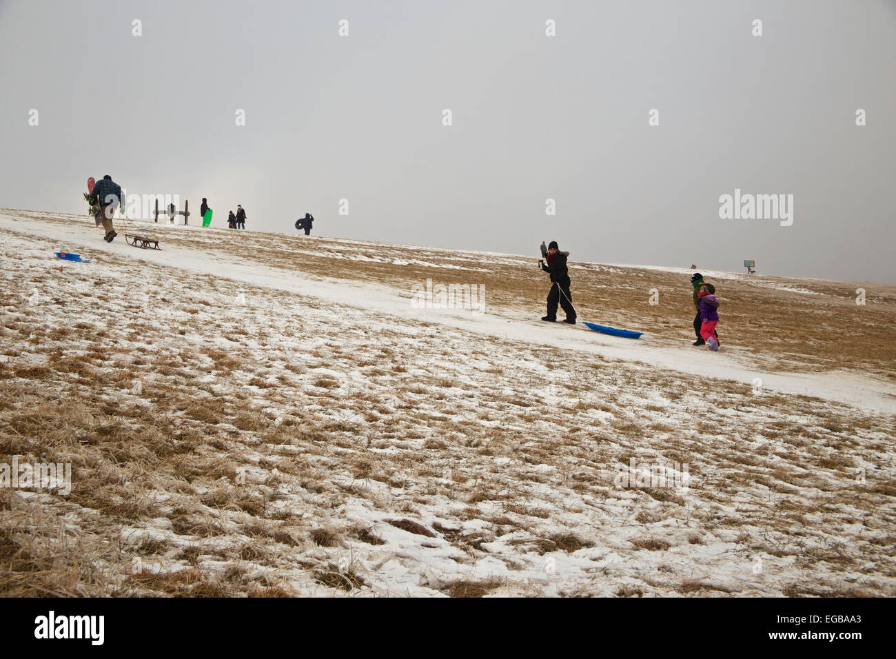 Children sledding hill hires stock photography and images Alamy