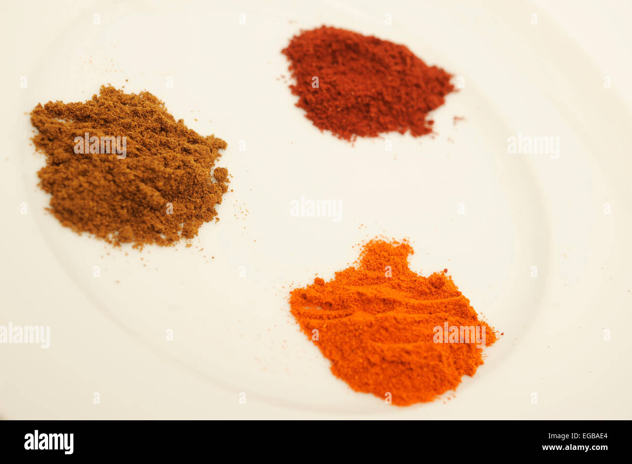 Plate of Asian Spices Stock Photo