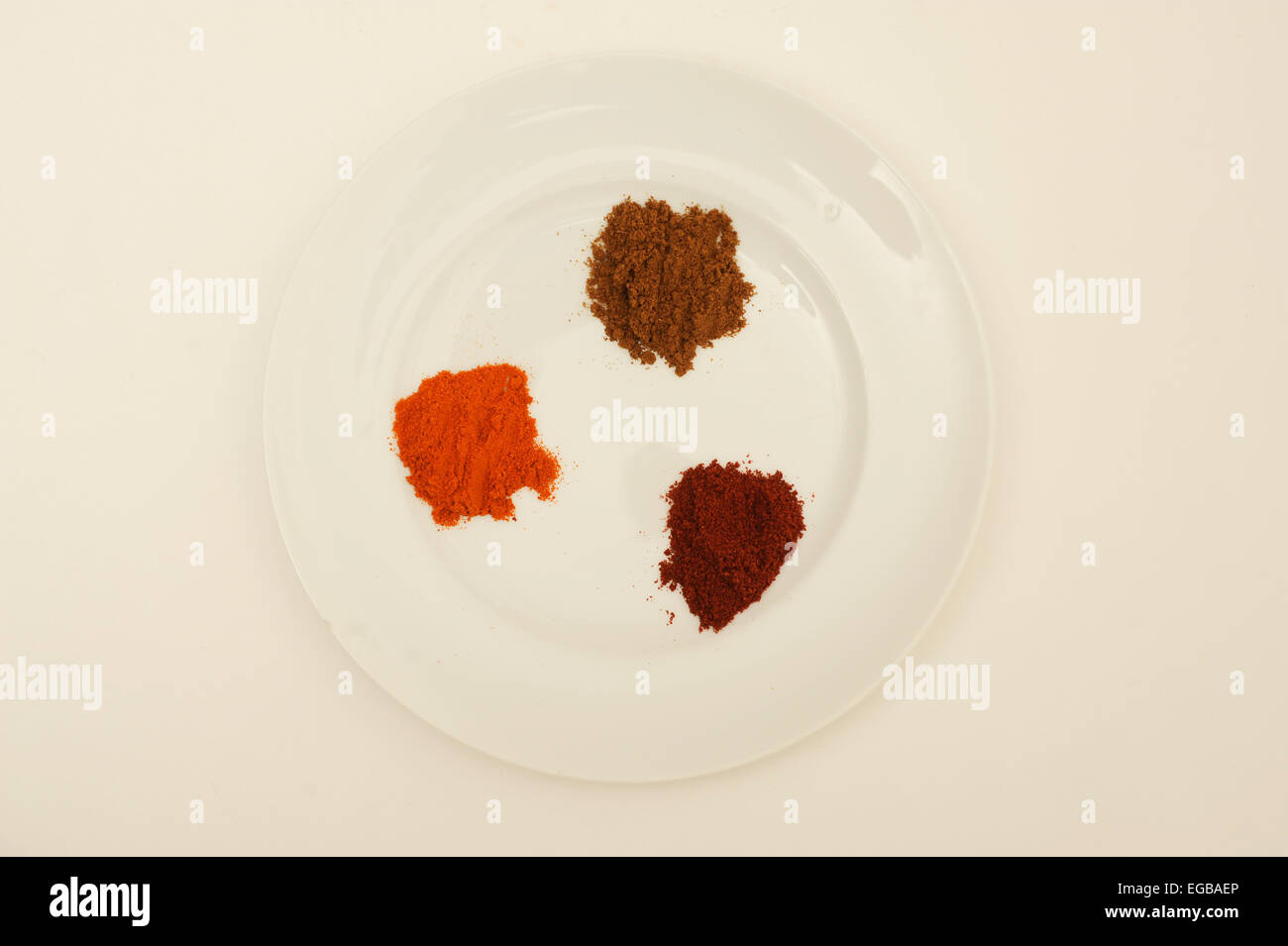 Plate of Asian Spices Stock Photo