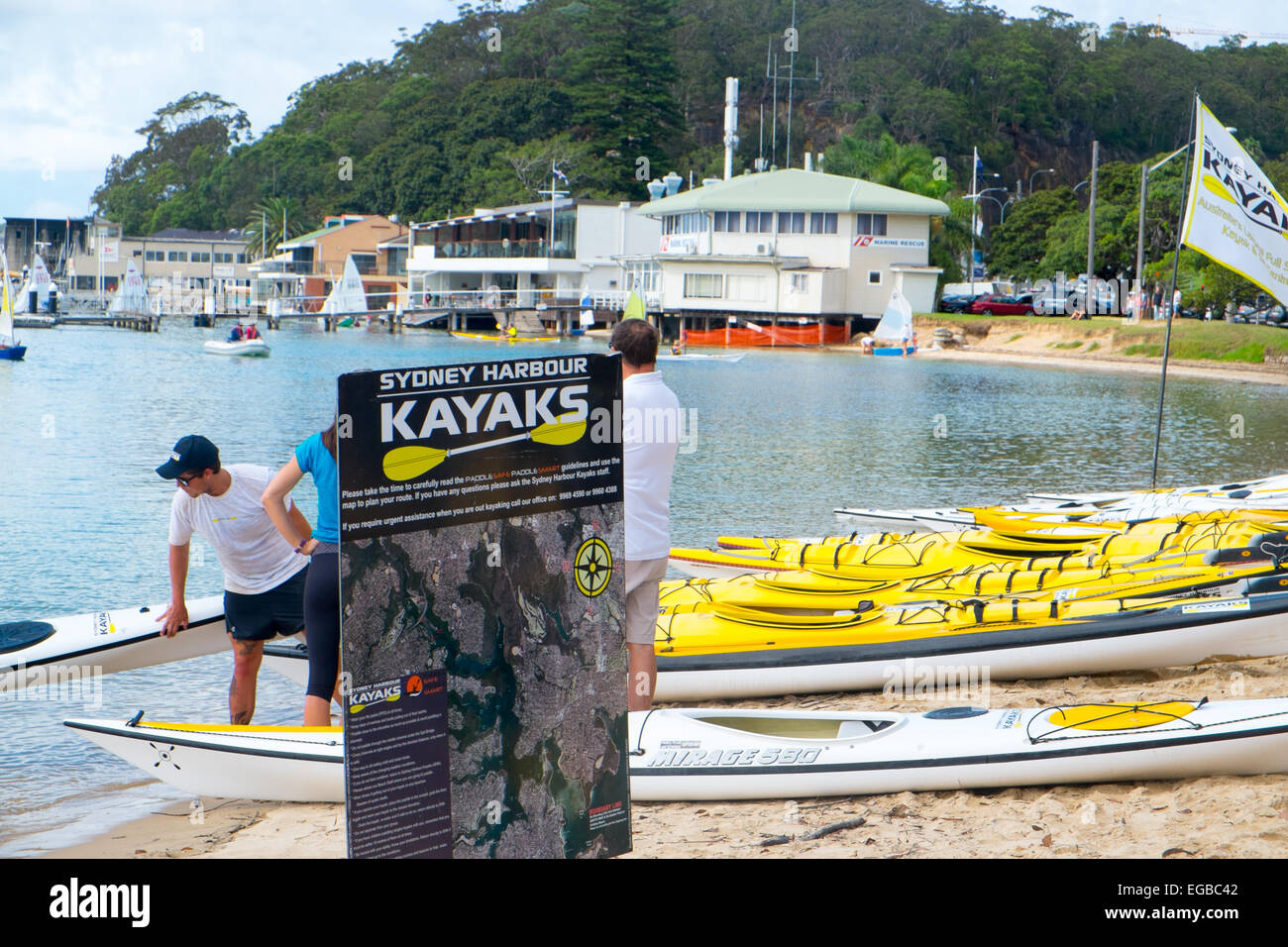 sydney kayak club located at the Spit on middle harbour,Sydney where