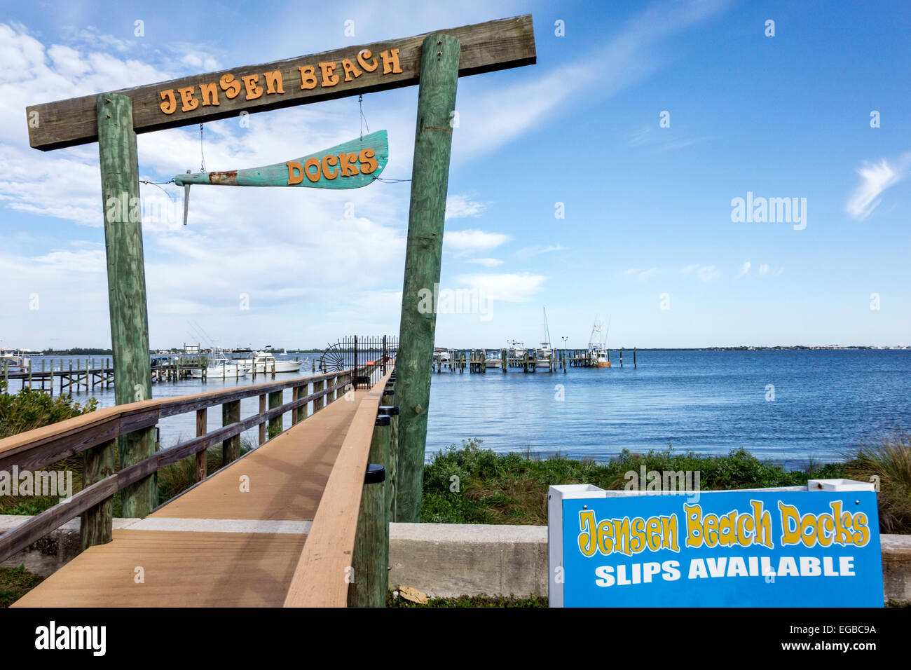 Jensen Beach Florida,Indian River water Lagoon,waterfront,Docks,slips available,sign,logo,water