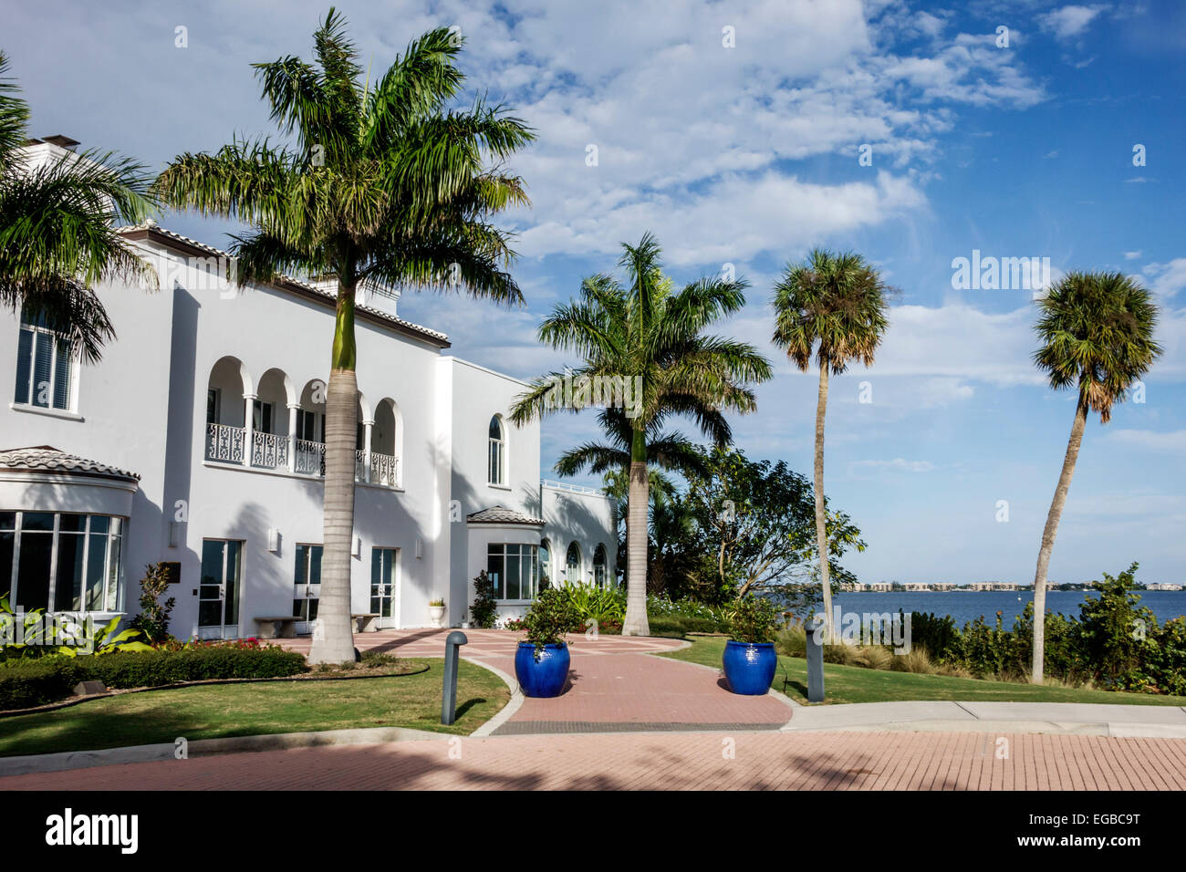 Florida Jensen Beach Mansion at Tuckahoe Mount Elizabeth Art Deco Stock