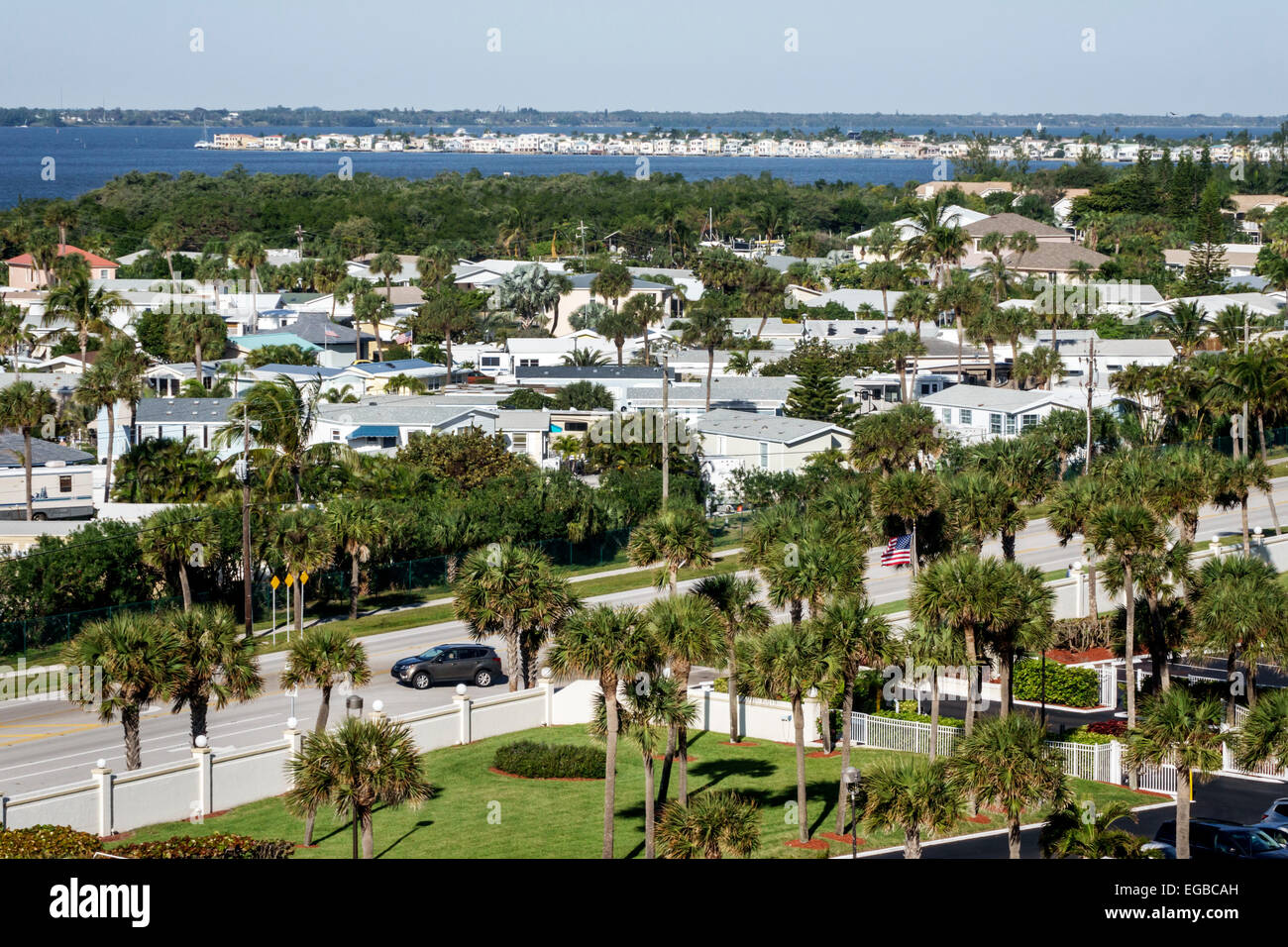 Jensen Beach Florida,Hutchinson Barrier Island,highway Route A1A,Indian River water Lagoon