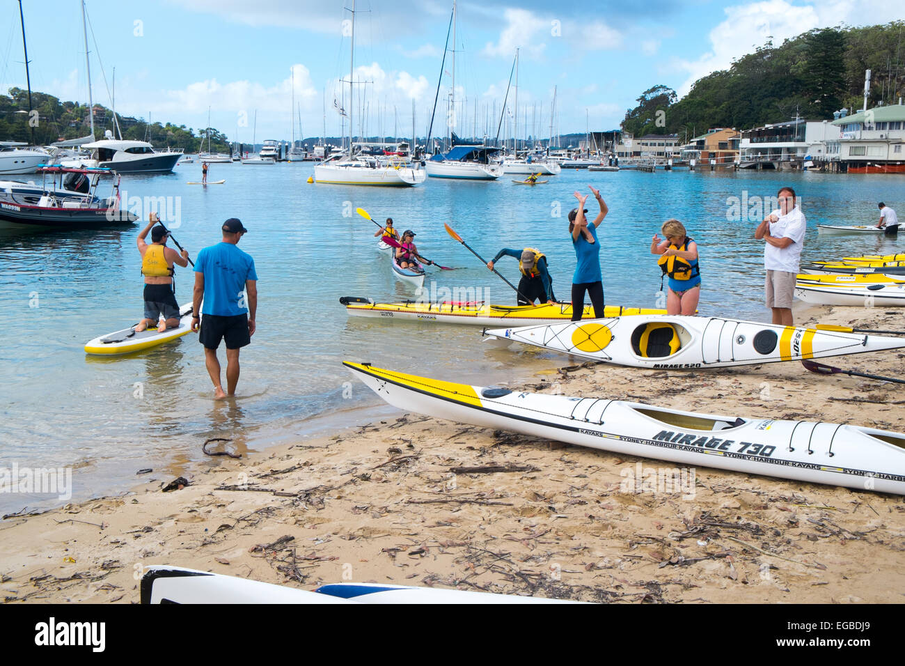 sydney kayak club located at the Spit on middle harbour,Sydney where