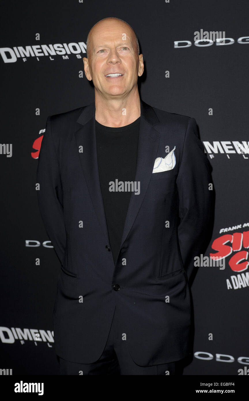 Los Angeles premiere of 'Sin City: A Dame to Kill For' held at the TCL Chinese Theatre Featuring: Bruce Willis Where: Los Angeles, California, United States When: 19 Aug 2014 Stock Photo