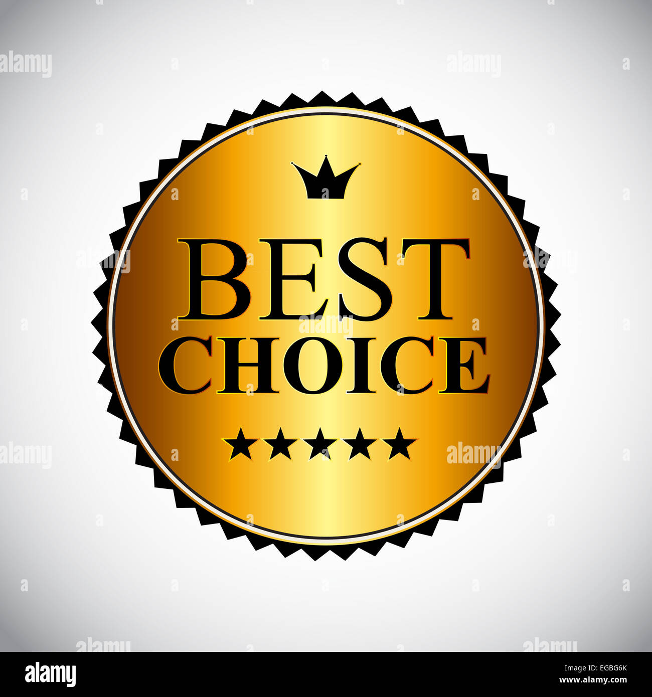 Best Choice Golden Label Vector Illustration Stock Photo - Alamy