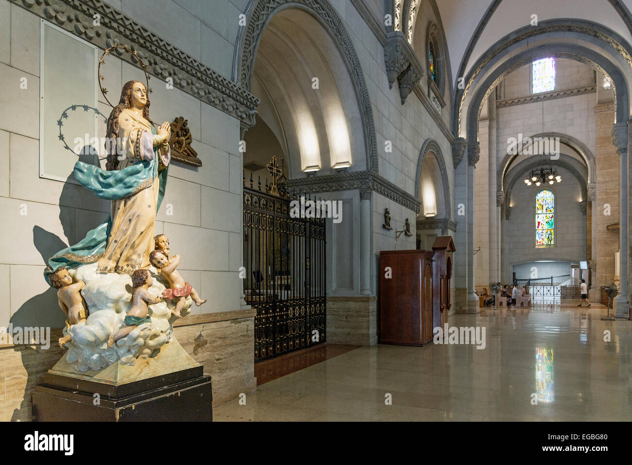 manila cathedral interior and catholic statue in philippines Stock ...