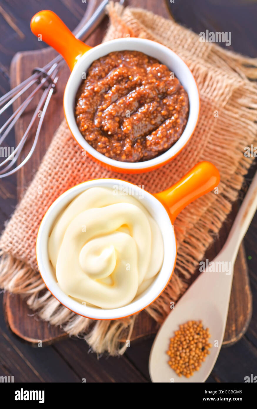 mustard and mayonnaise Stock Photo Alamy