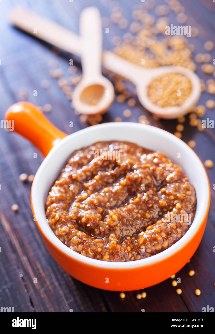 Grain mustard in pot hi-res stock photography and images - Alamy