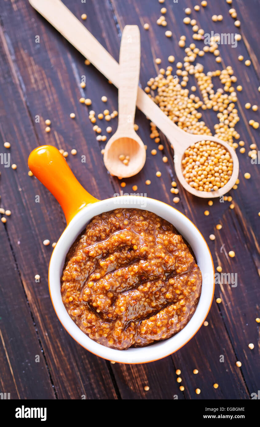Grain mustard in pot hi-res stock photography and images - Alamy