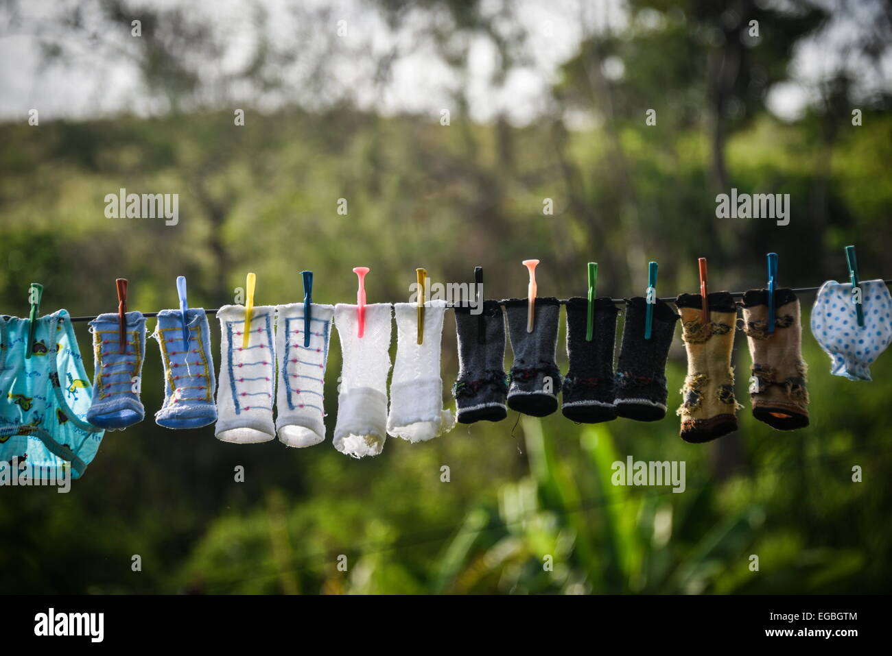 Solevu Village, Malolo Islands, Fiji. 3rd Feb, 2015. No washing ...