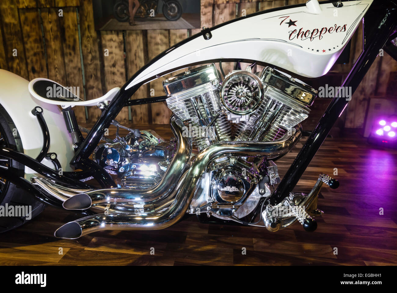 Zurich, Switzerland. 20th Feb, 2015. Polished custom bikes and lots of ...