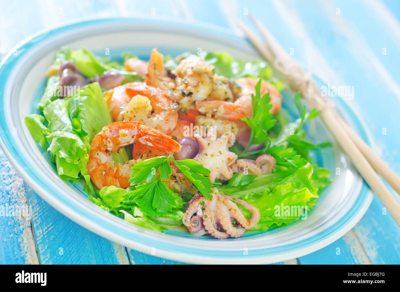 salad with seafood Stock Photo - Alamy