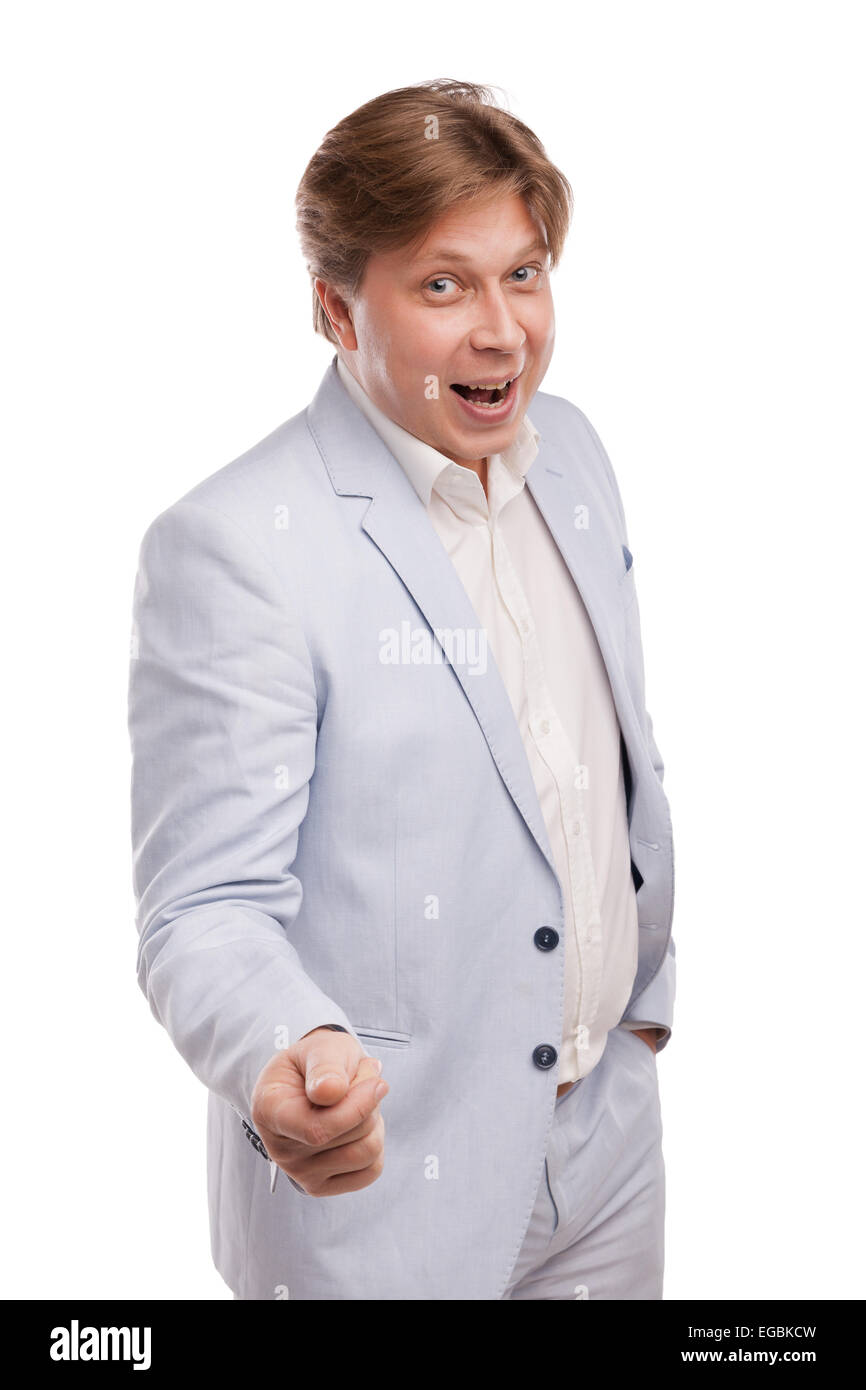 Happy business man looking at camera Stock Photo