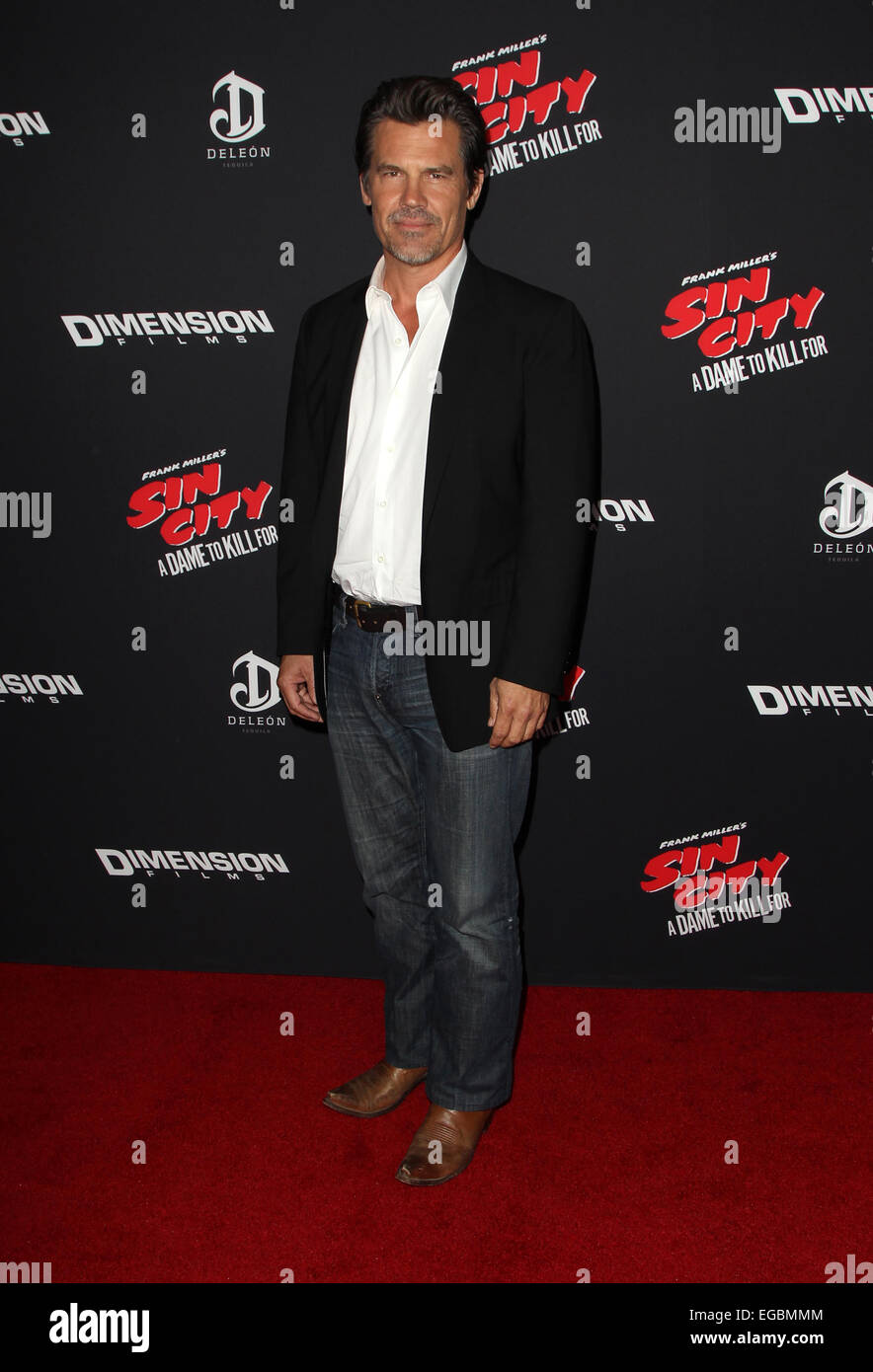 FRANK MILLER’S SIN CITY: A DAME TO KILL FOR Los Angeles premiere Featuring: Josh Brolin Where: Hollywood, California, United States When: 20 Aug 2014 Stock Photo