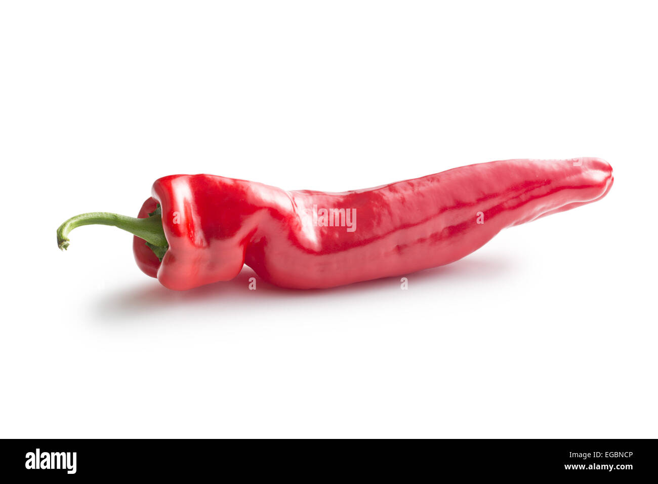 sweet red pepper on white background Stock Photo