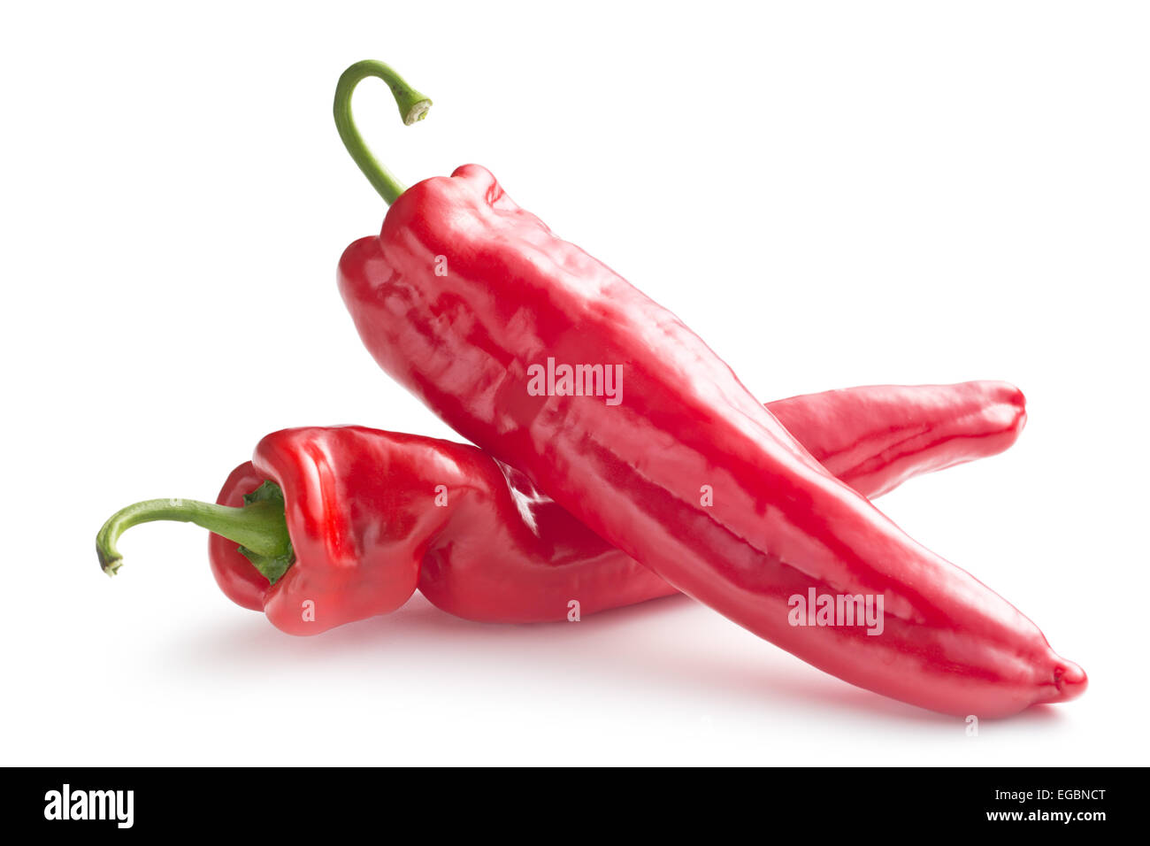 sweet red pepper on white background Stock Photo