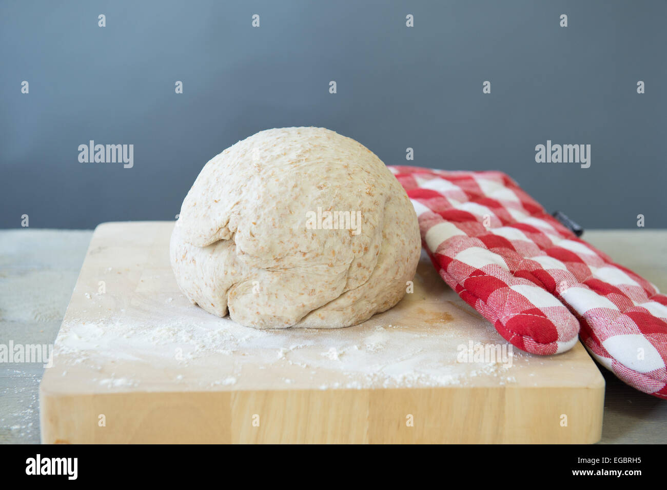 Rising bread dough in ball form Stock Photo Alamy