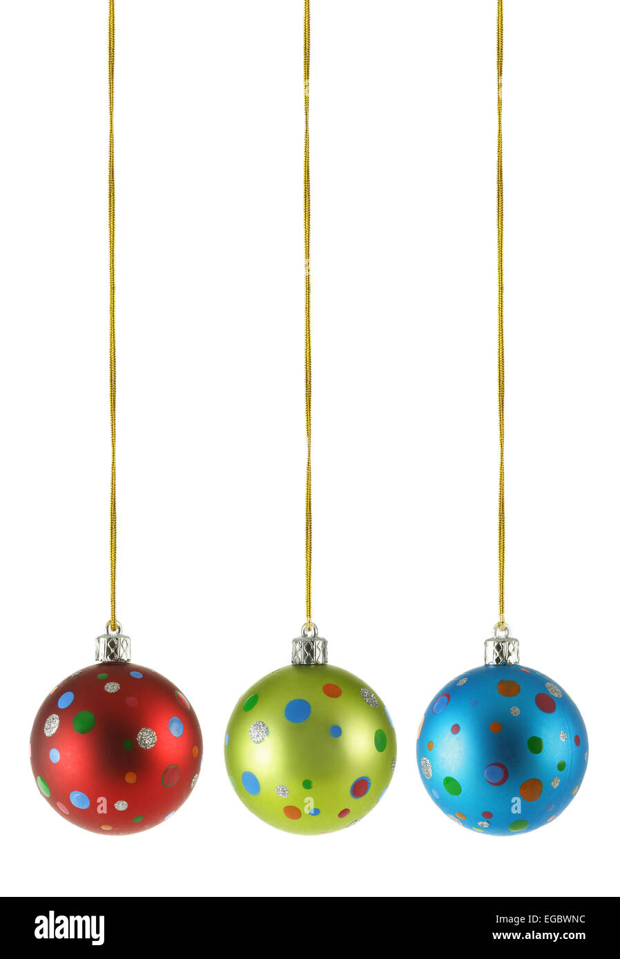 Christmas balls isolated over the white background Stock Photo - Alamy