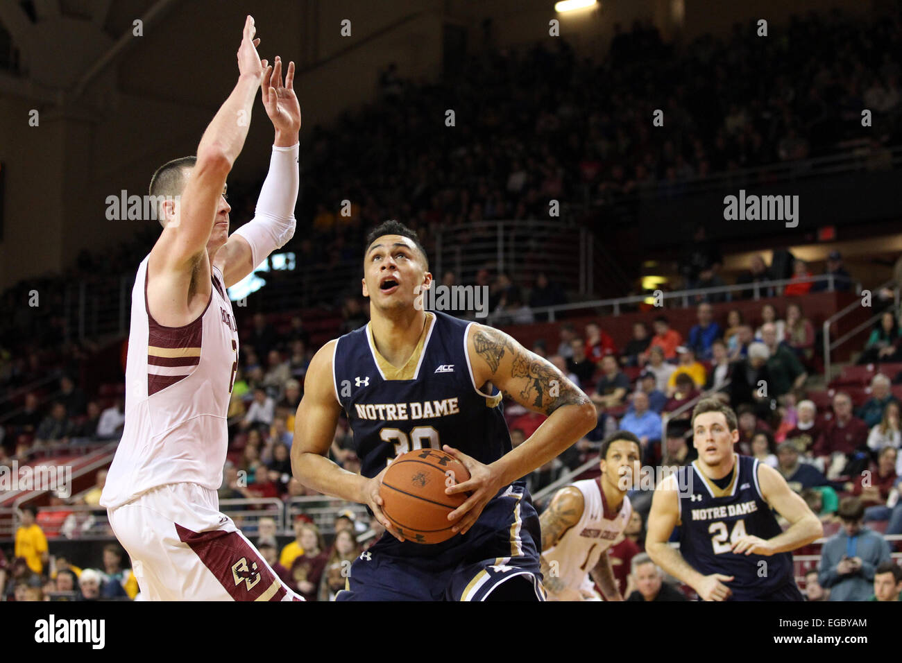 February 21, 2015 Notre Dame Fighting Irish forward Zach Auguste (30