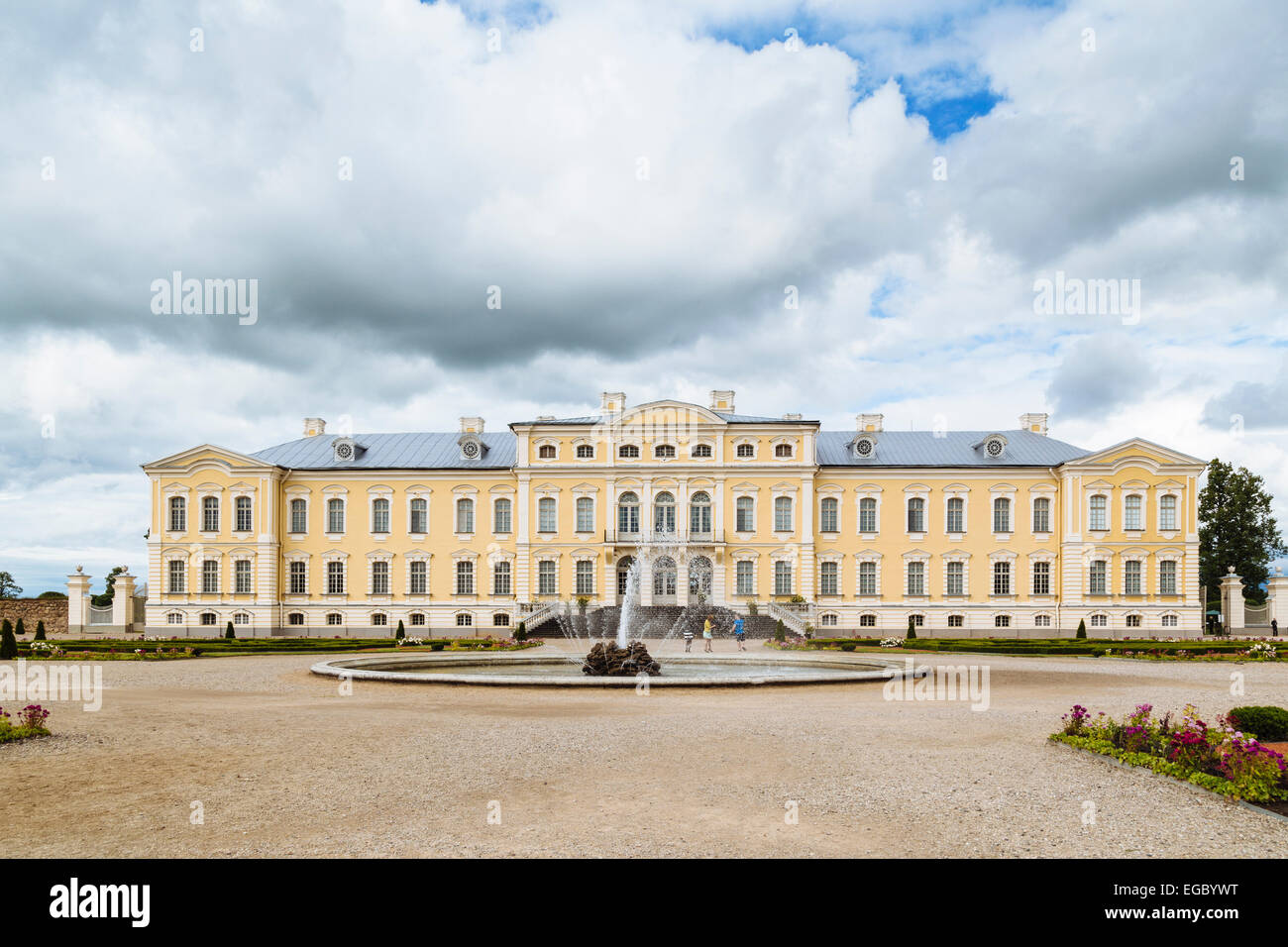 Formal gardens, Rundale Palace Museum and Park, Latvia Stock Photo