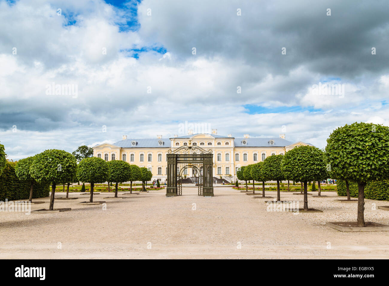 Formal gardens, Rundale Palace Museum and Park, Latvia Stock Photo