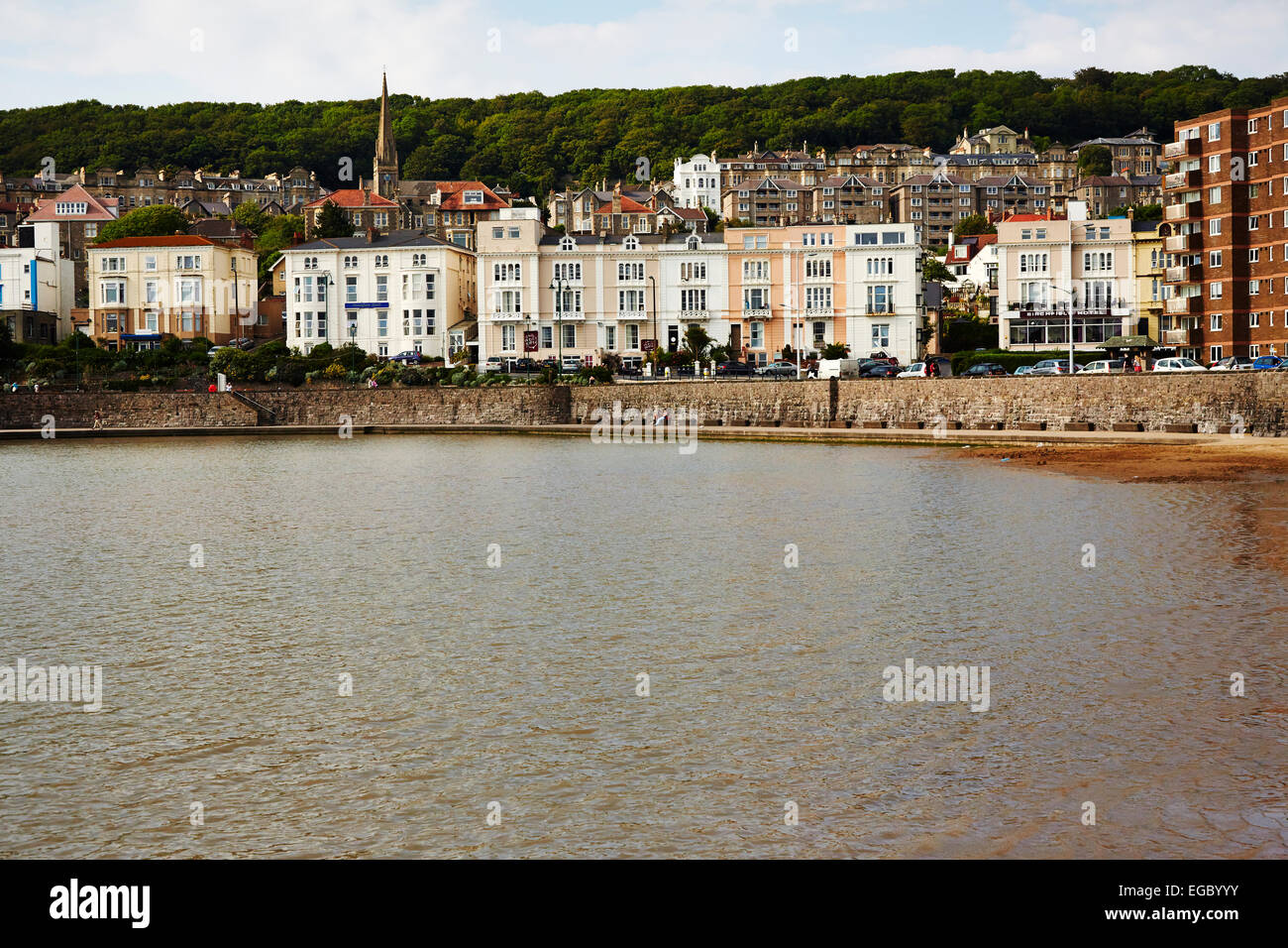 View of the seafront at Weston-Super-Mare, Somerset. Stock Photo