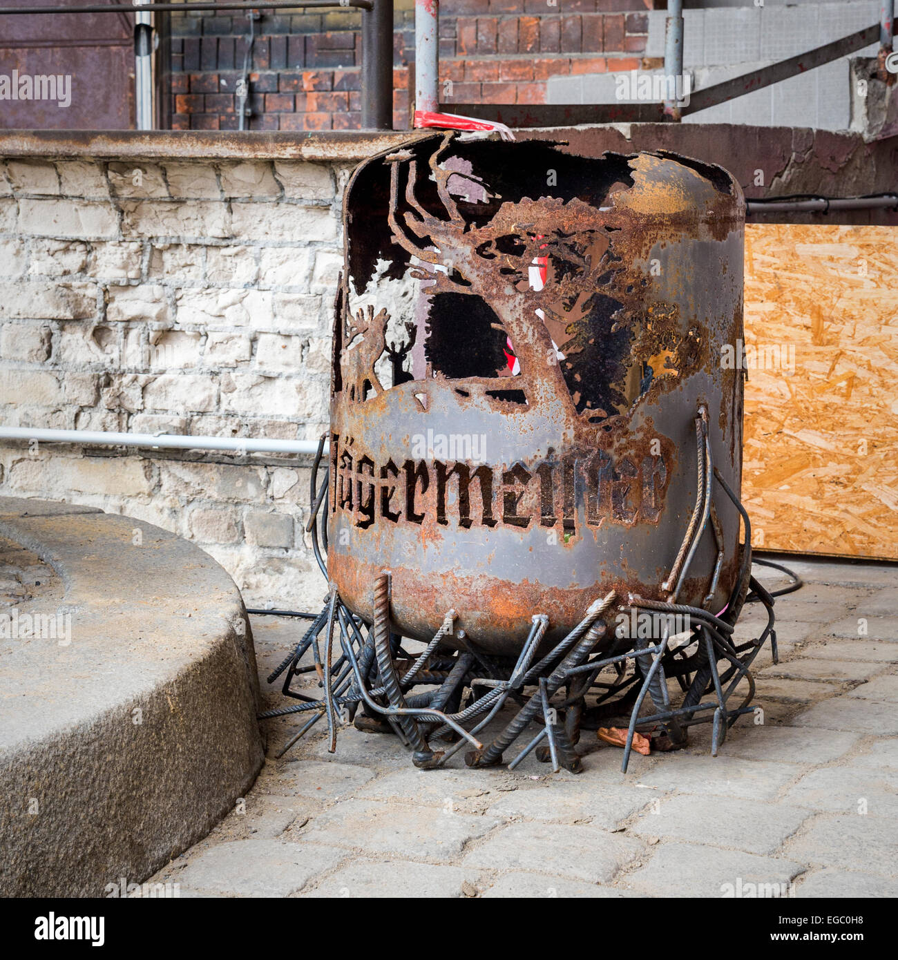 Berlin, Germany. 22nd February, 2015. Redevelopment of the Bötzow Brewery in Prenzlauerberg is underway. The brewery was acquired by Prof. Hans Georg Näder of Otto Bock Healthcare, a medical technology company, in 2010. The proposed design by British architect, David Chipperfield will incorporate the original buildings and allow for new buildings on the site. Credit:  Eden Breitz/Alamy Live News Stock Photo