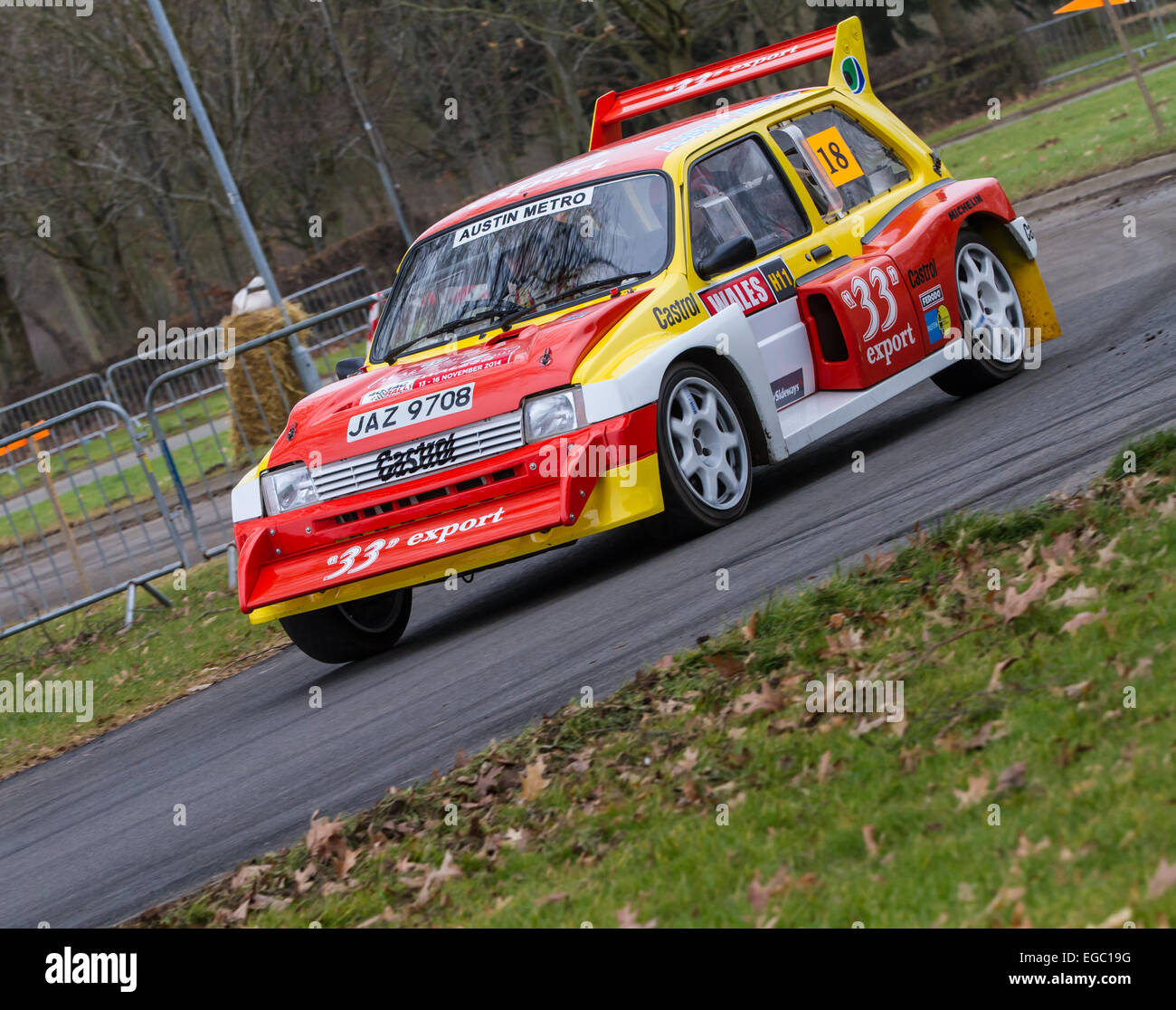 Coventry, UK. 22nd Feb, 2015. Race Retro Live Rally where classic rally cars race around a set out course at Stoneleigh Park in Coventry UK Credit:  steven roe/Alamy Live News Stock Photo
