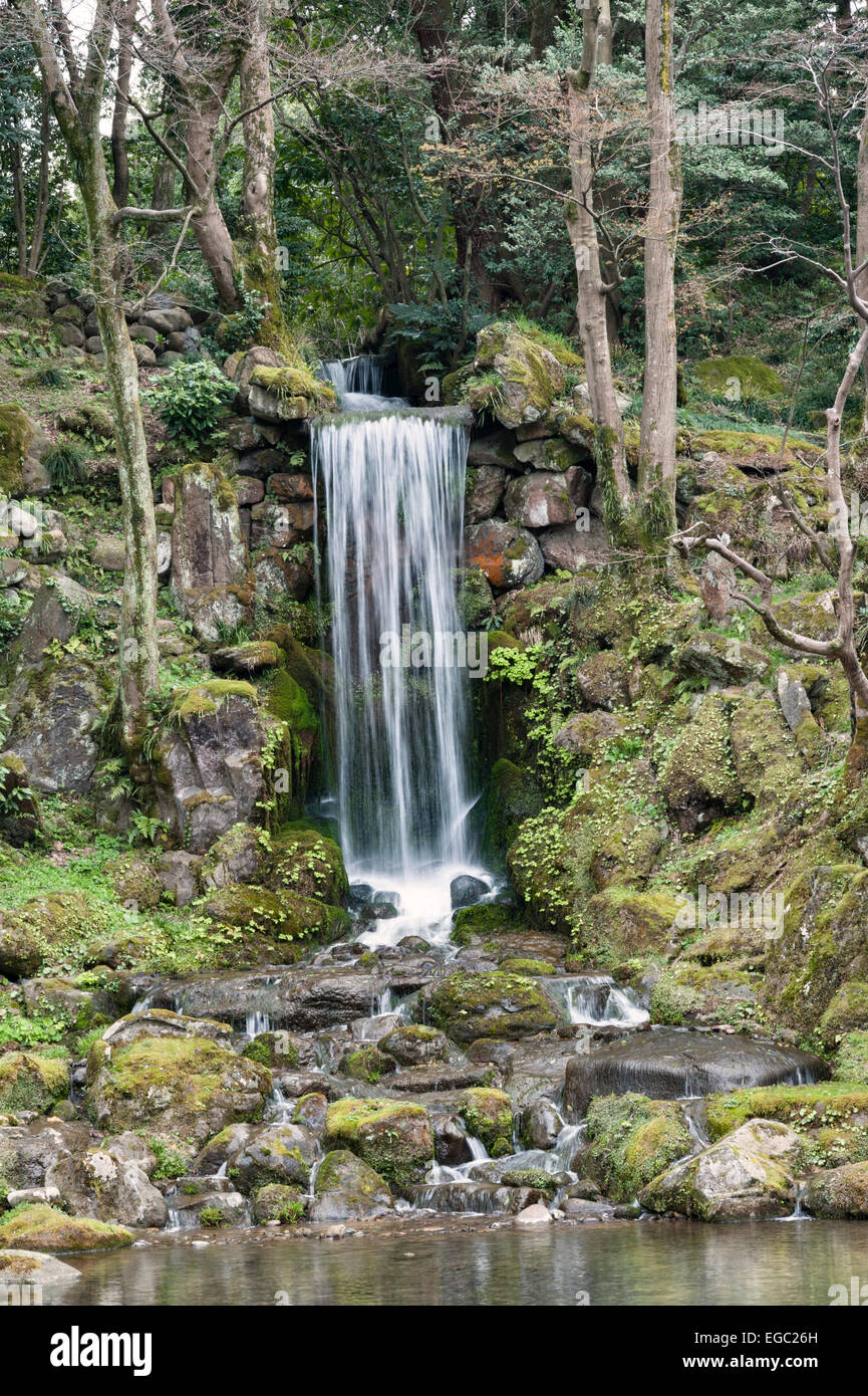 The Midori-taki waterfall in Kenroku-en, Kanazawa, one of the