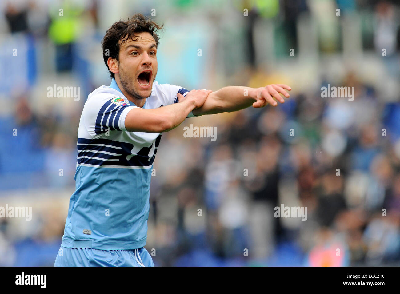 Rome, Italy. 22nd Feb, 2015. Campionato Serie A Tim 24th Round. Lazio versus Palermo. Marco Parolo of Lazio © Action Plus Sports/Alamy Live News Stock Photo
