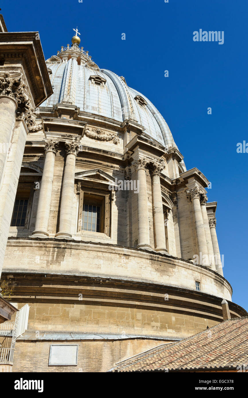 The Iconic dome of St Peter's Basilica, Vatican City, Rome. Stock Photo