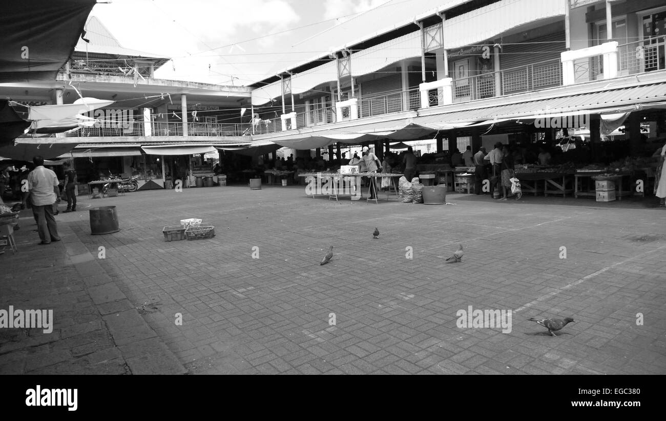 Market place, Mahebourg, Mauritius Stock Photo
