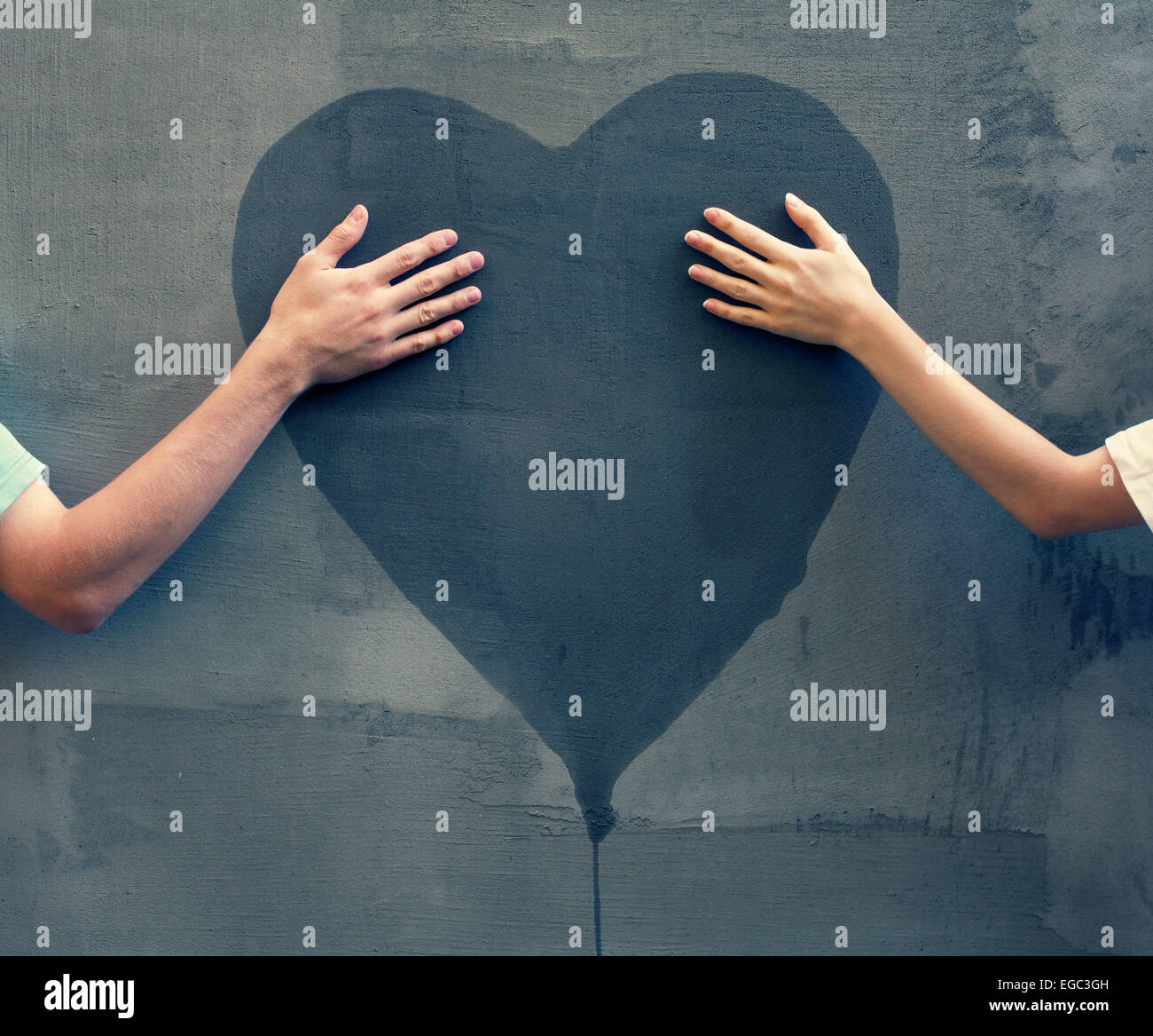 Two hands touching silhouette hi-res stock photography and images - Alamy