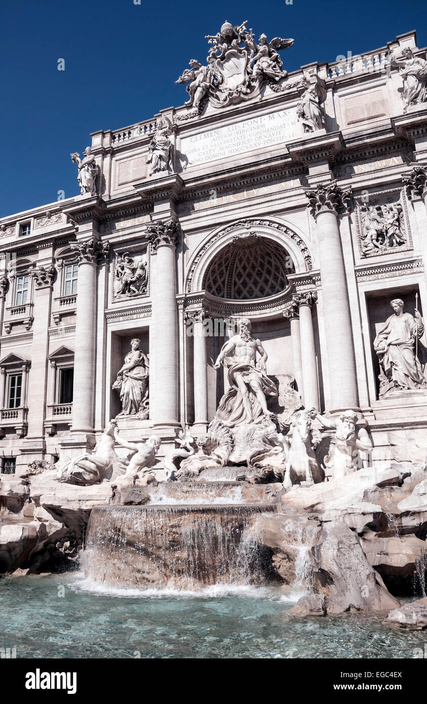 Trevi Fountain in Rome, with its tradition of tossing in a coin and