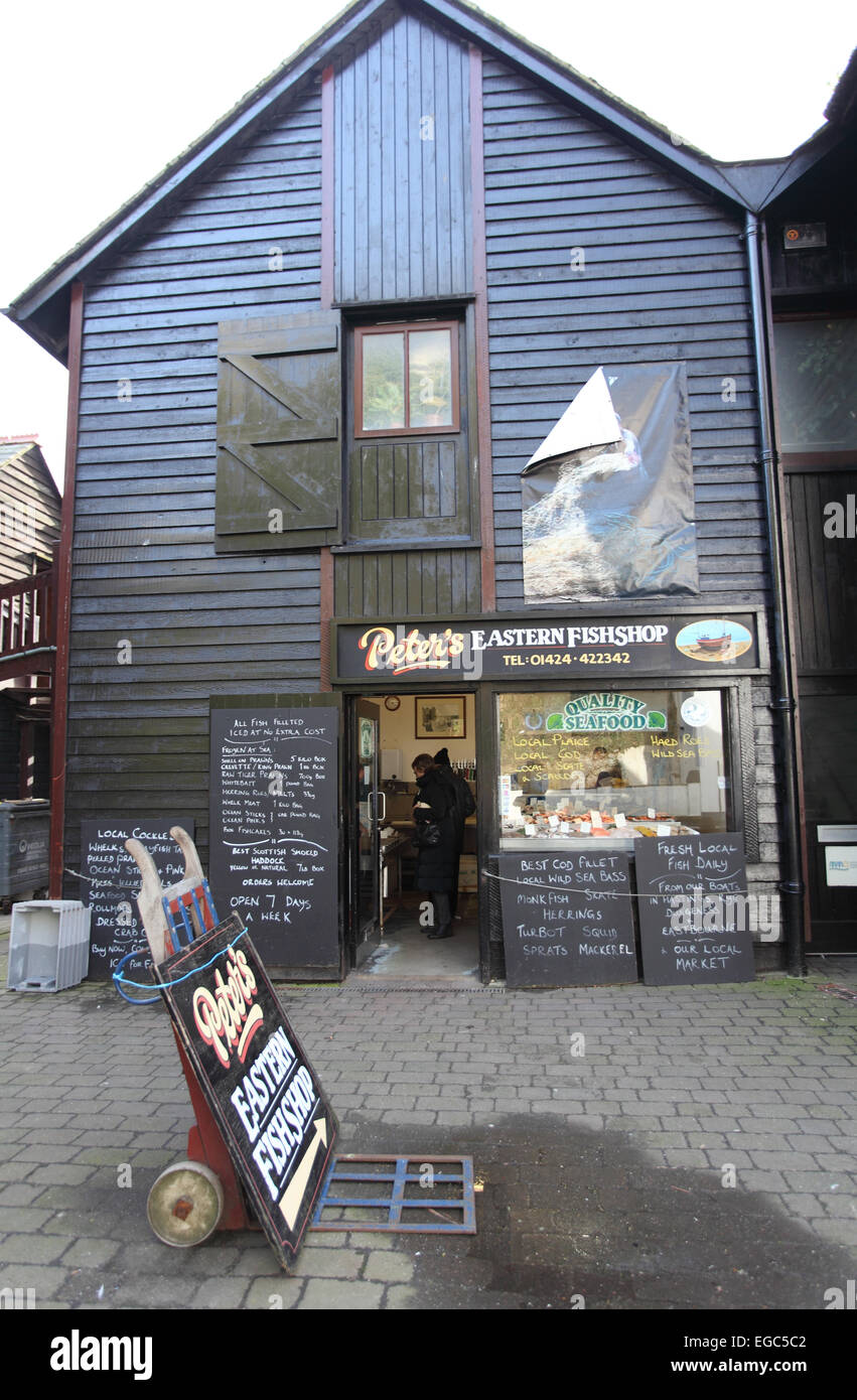 Peter's Eastern Fish shop, RockANore, Stade, Hastings, East Sussex
