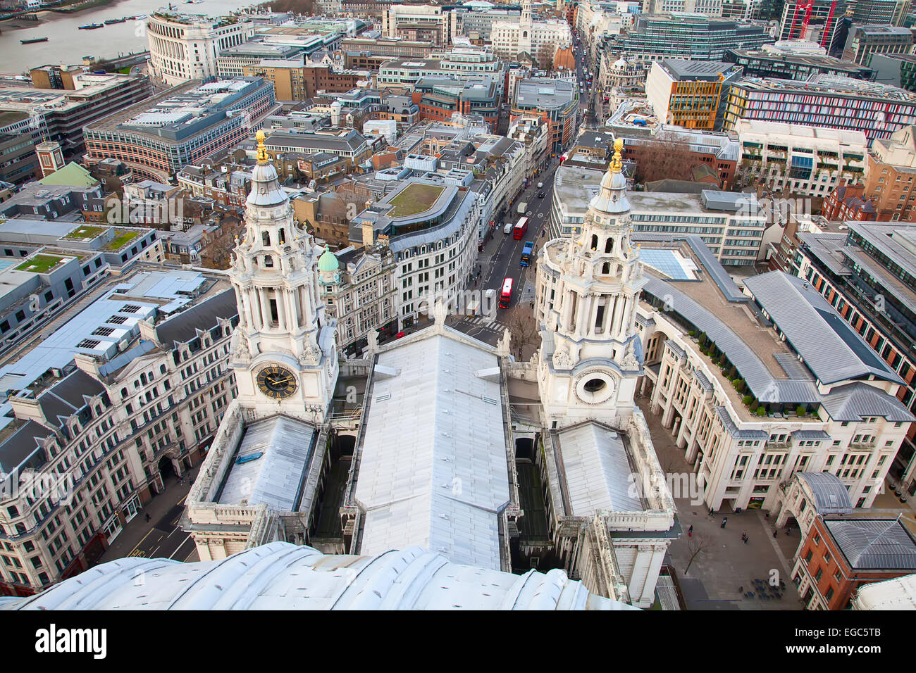 Aerial view of the London, UK Stock Photo
