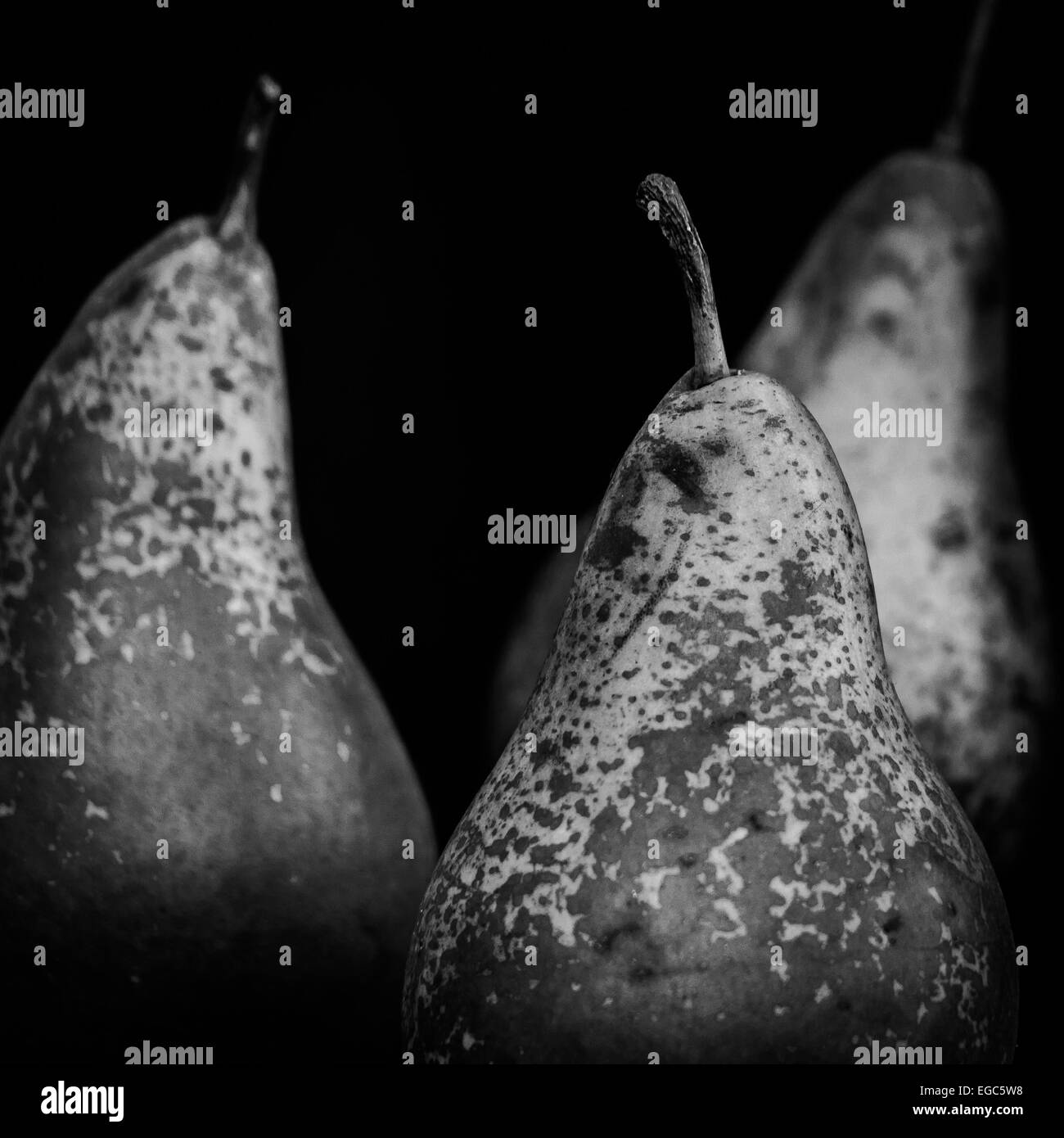 3 pears Stock Photo